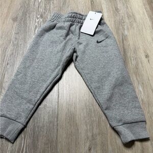 Nike Kids Gray Jogger Sweatpants with Swoosh